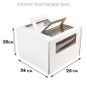  Короба для торта «Микрогофрокартон», 260*260*280 с окном и ручками