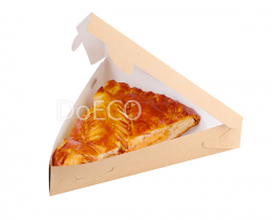 Упаковка для кусочков пирогов, пиццы. Размер:220*220*40.