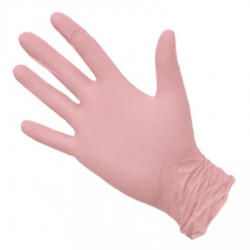 Перчатки нитриловые (розовые). Размер: S