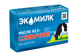 Масло сливочное Экомилк 82,5%, 330 гр