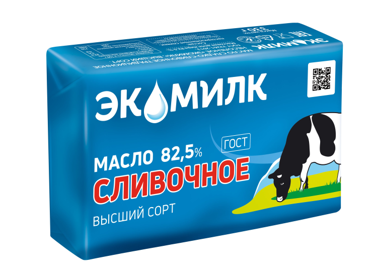 Масло сливочное Экомилк 82,5%, 330 гр