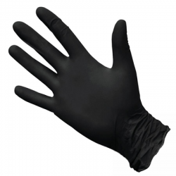 Перчатки нитриловые (Черные). Размер: М 