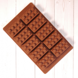 Форма силиконовая для шоколада "Лего №1" 19*12 см, 10 ячеек