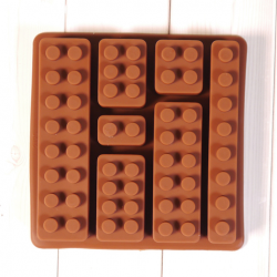 Форма силиконовая для шоколада "Лего №2" 12*12 см, 7 ячеек