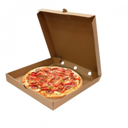 Коробка для пиццы 250x250x40, серая (Микрогофрокартон)