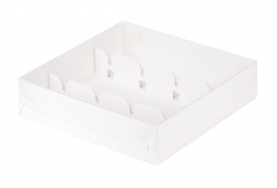 Коробка для КЕЙК-ПОПСОВ  с пластиковой крышкой (белая)