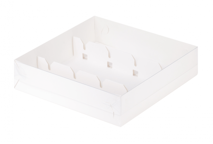 Коробка для КЕЙК-ПОПСОВ  с пластиковой крышкой (белая)