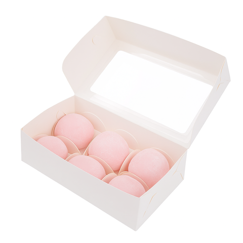 Коробка для 6 моти с ложеменами 19*11*5,5 см, белая