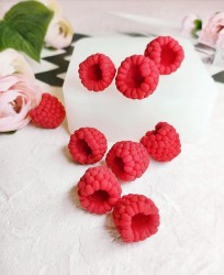 Силиконовый молд Малина полая, 9 ячеек