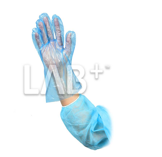 Перчатки полиэтиленовые голубые, L 
