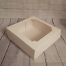 Коробка для пирожных с окном. 200*200*70 (Белая)