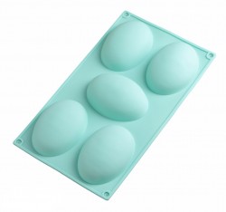 Форма для выпечки «Яйцо», 30×17,5 см, 5 ячеек (10×7×3,5 см)