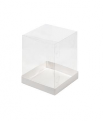 Коробка под торт и кулич с прозрачным куполом, 150*150*200 мм