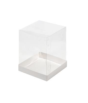 Коробка под торт и кулич с прозрачным куполом, 150*150*200 мм