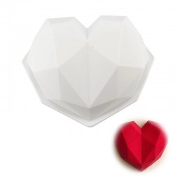 Форма для муссовых тортов Сердце Оригами 19 см, Silikolove 