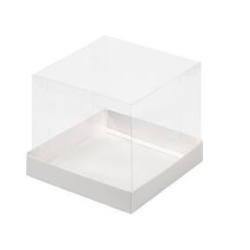 Коробка под торт и кулич с прозрачным куполом, 155*155*140 мм